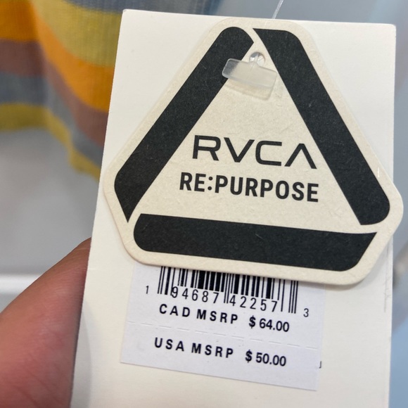 Volcom X Coco Ho Black Stripped Tie Crop Top Beach M - Picture 5 of 5